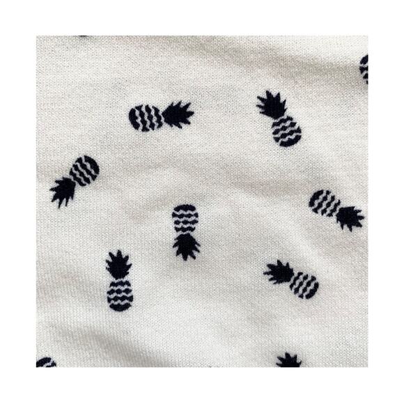 J. CREW Cotton Women’s XS Crew Neck Sweater Pineapple Print Prep Golf Cruise - Picture 4 of 9